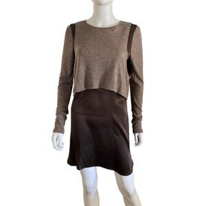 Funktional Brown Silk and Angora Blend Dress Small
